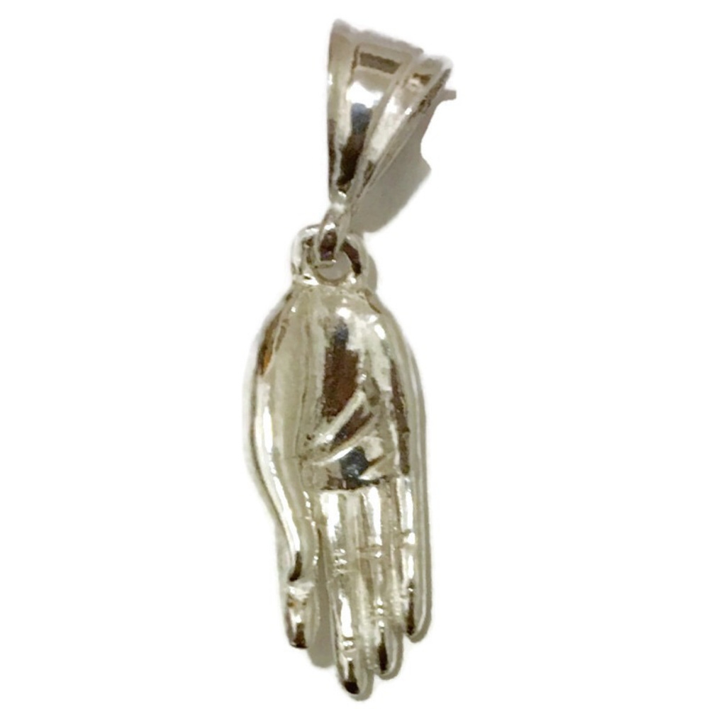 Anti-tarnish Silver Pendant Large Buddha Palm